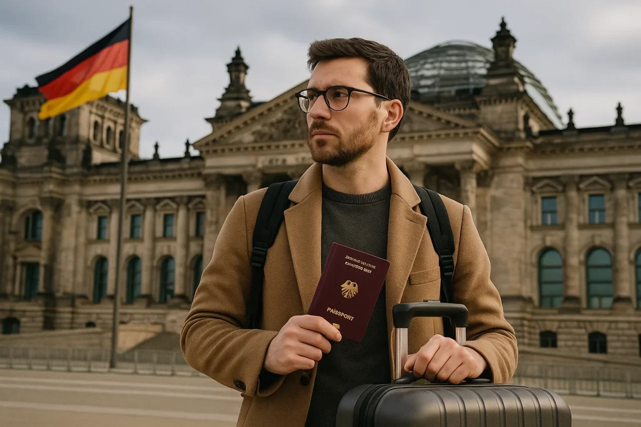 Иммиграция в Германию по закону: карта шансов, Голубая карта, рабочие визы, учёба и бизнес. Условия, доходы и шаги по данным BAMF и BMI.