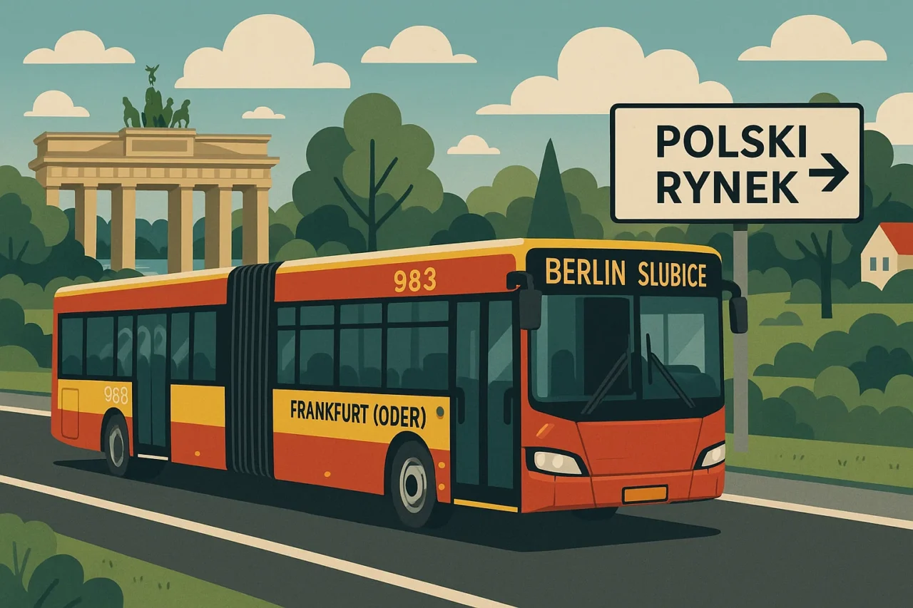 Как добраться из Берлина до Слубице: автобус 983 продлён до Польского рынка, билеты от 2 евро, новые остановки и график на Адвент 2025.