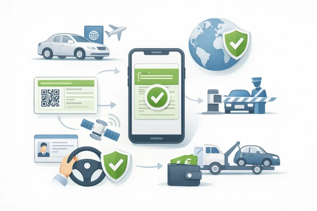 Електронна Зелена картка для поїздки за кордон: як оформити онлайн, коли поліс починає діяти, у яких країнах він потрібен, як перевірити чинність і уникнути помилок.