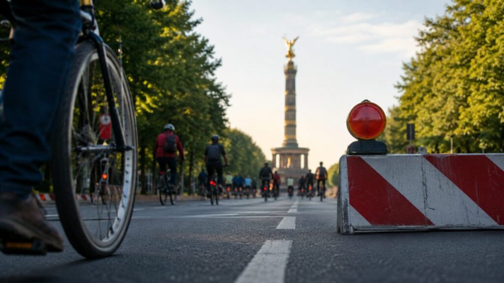 7 июня 2026 года в Берлине пройдёт ADFC Sternfahrt. Перекроют A100, A115 и десятки улиц. Какие районы затронут ограничения и где ожидаются самые большие пробки.