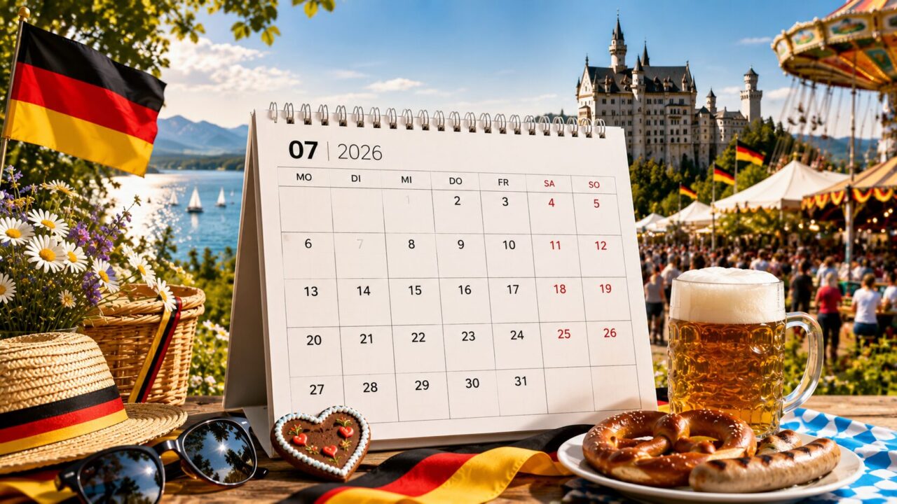 Праздники в Германии в июле 2026: официальных Feiertag нет, но Sommerferien меняют график дорог, поездов, аэропортов, магазинов и отпусков по федеральным землям.